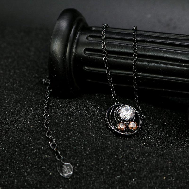 Celestial Cubic Zirconia Orbit Pendant Necklace