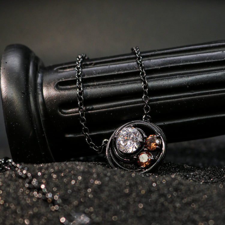 Celestial Cubic Zirconia Orbit Pendant Necklace