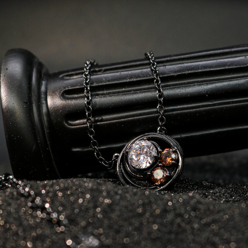 Celestial Cubic Zirconia Orbit Pendant Necklace
