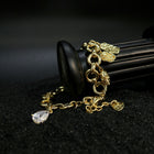 Teardrop Cubic Zirconia Charm Link Wristband