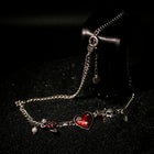 Heart Skull Charm Chain Necklace