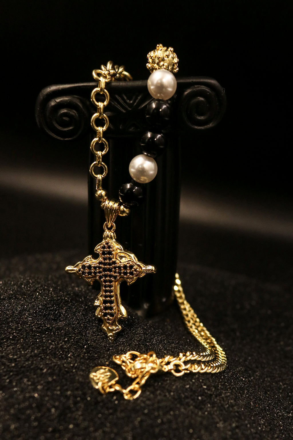 Embellished Cross Pendant Necklace