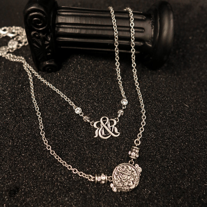 Crest Medallion Layered Necklace