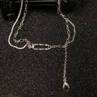 Bone Link CZ Teardrop Chain Necklace