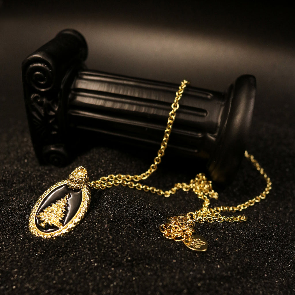 RR Halo Drop Teardrop Pendant Necklace