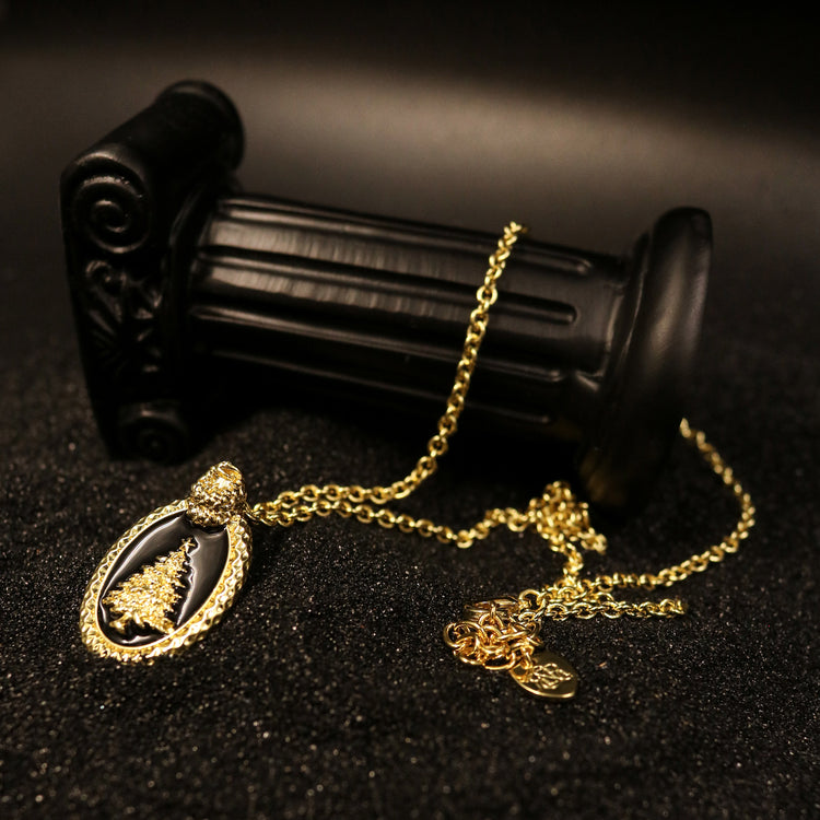 RR Halo Drop Teardrop Pendant Necklace