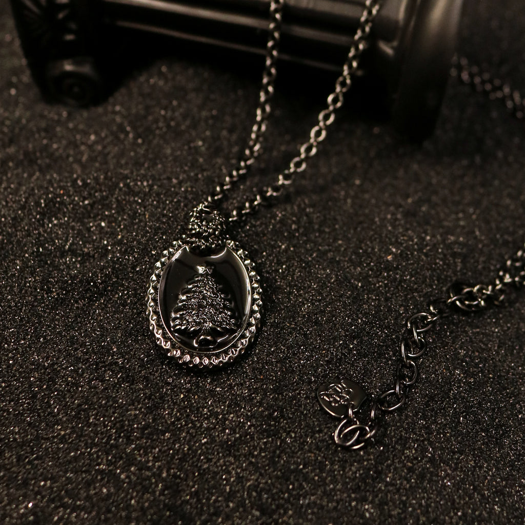 RR Halo Drop Teardrop Pendant Necklace