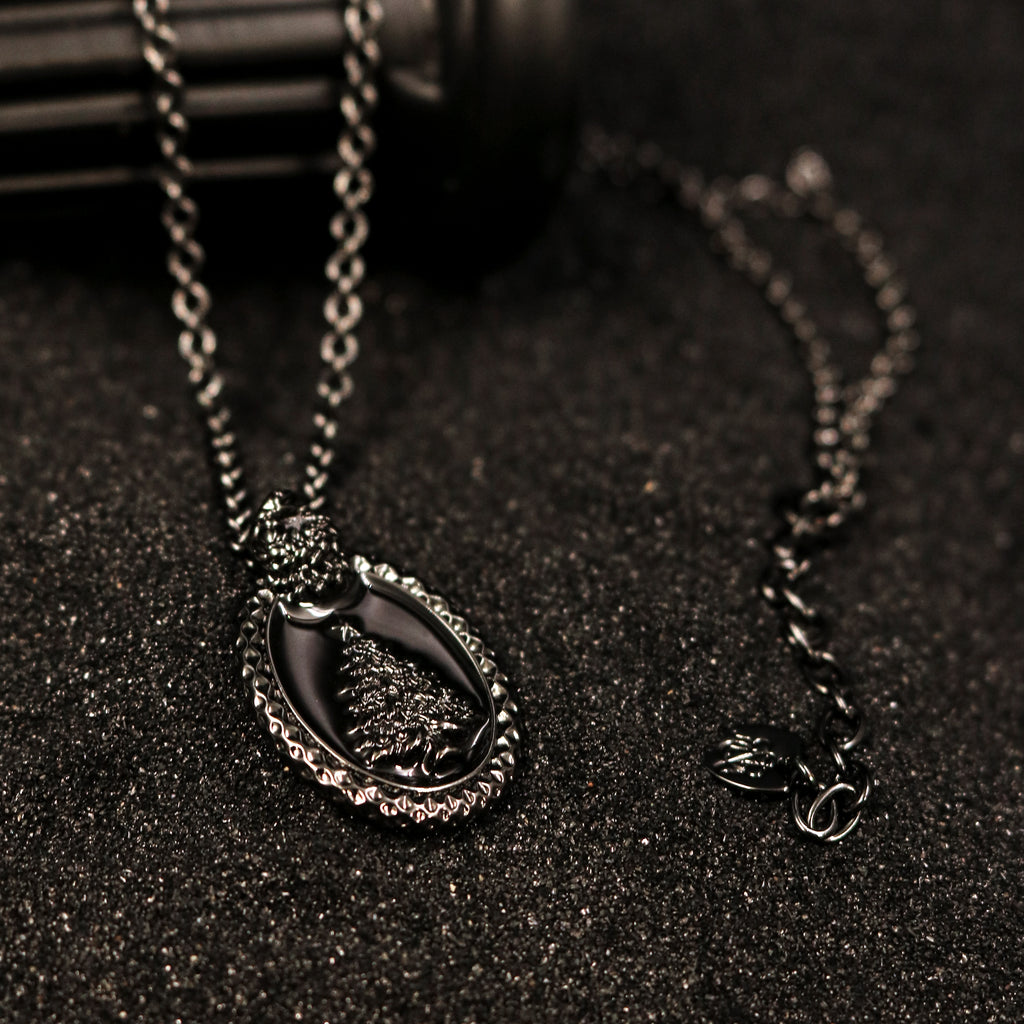 RR Halo Drop Teardrop Pendant Necklace