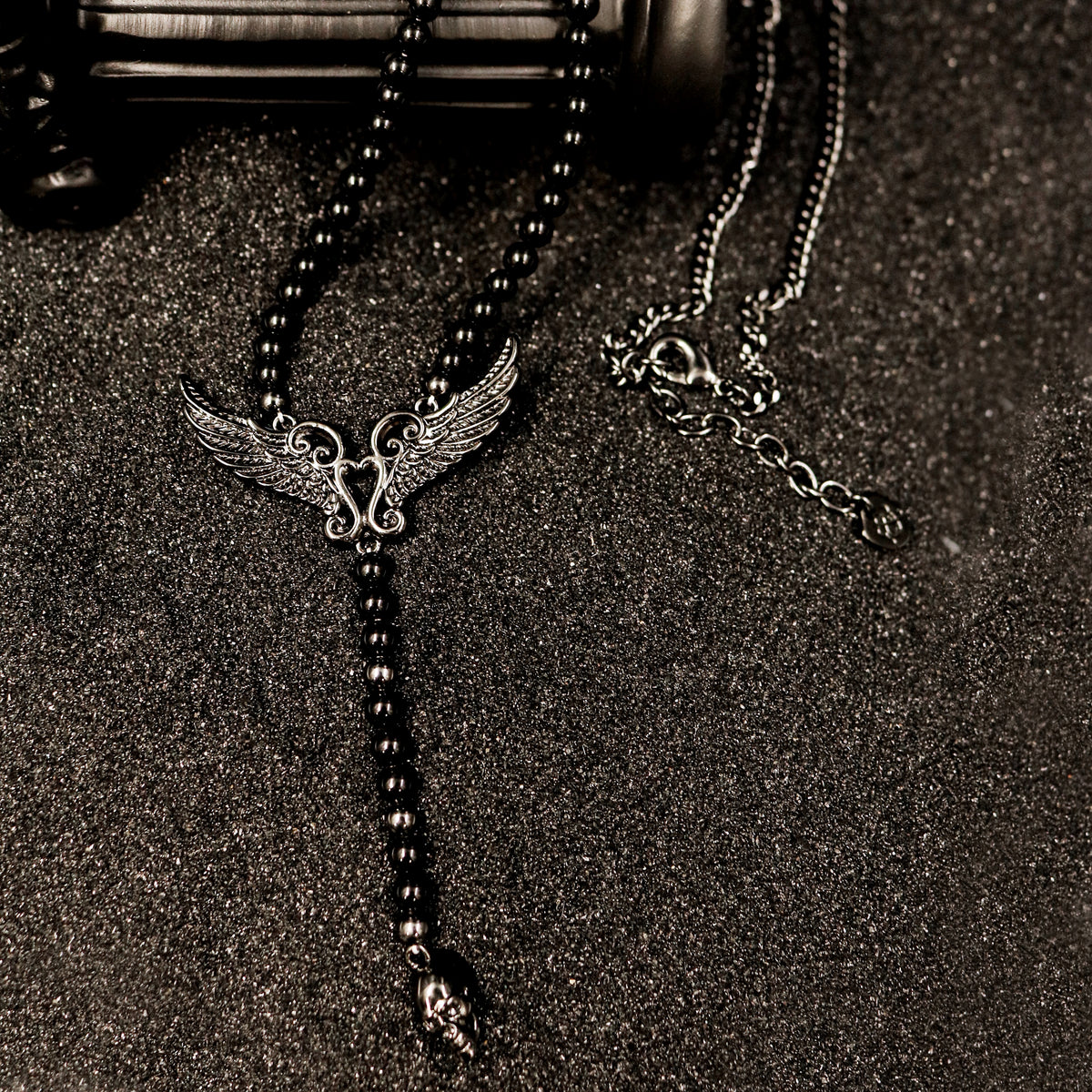 Winged Relic Beaded Necklace