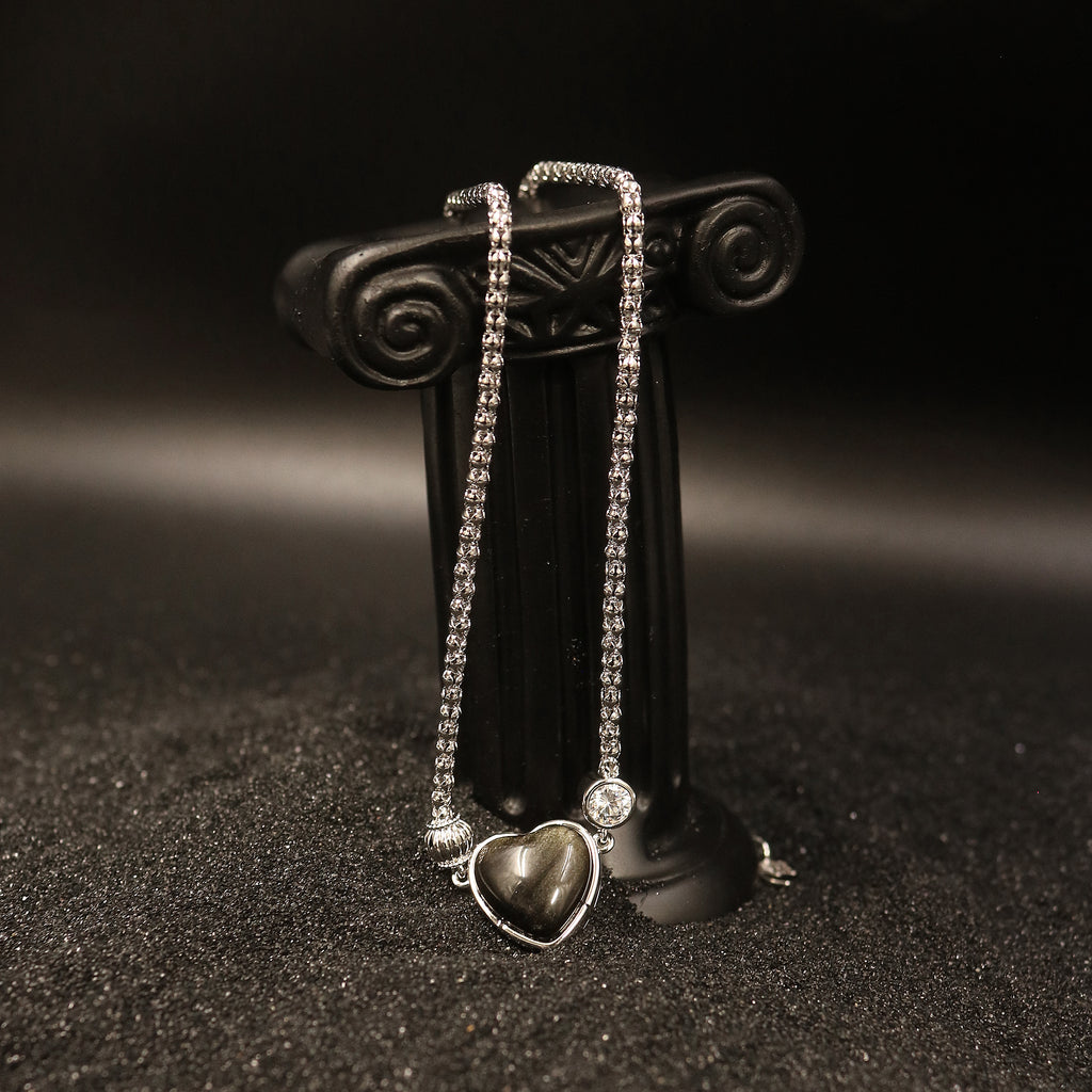 Hollow Heart Link Necklace