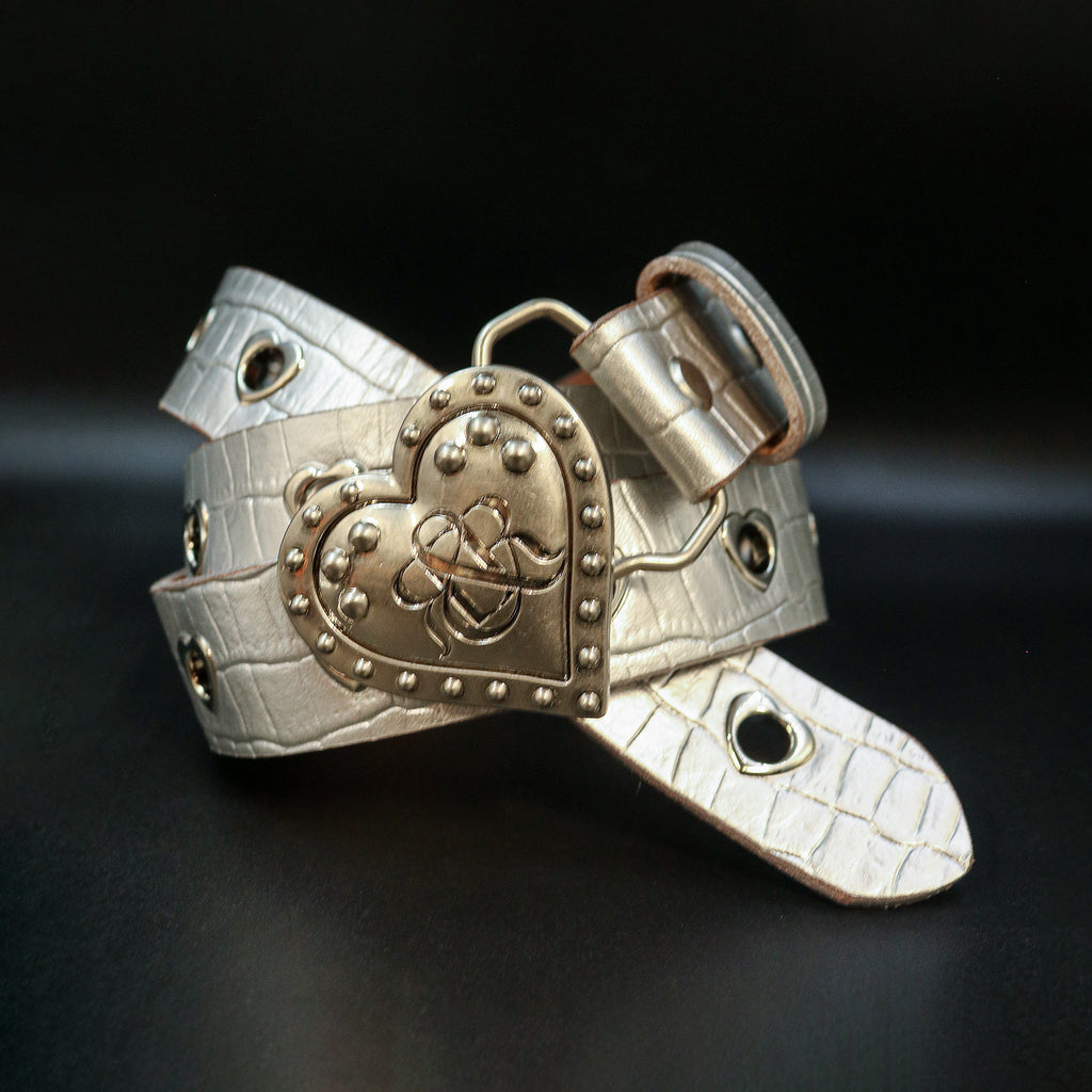 Heart Logo Eyelet Belt