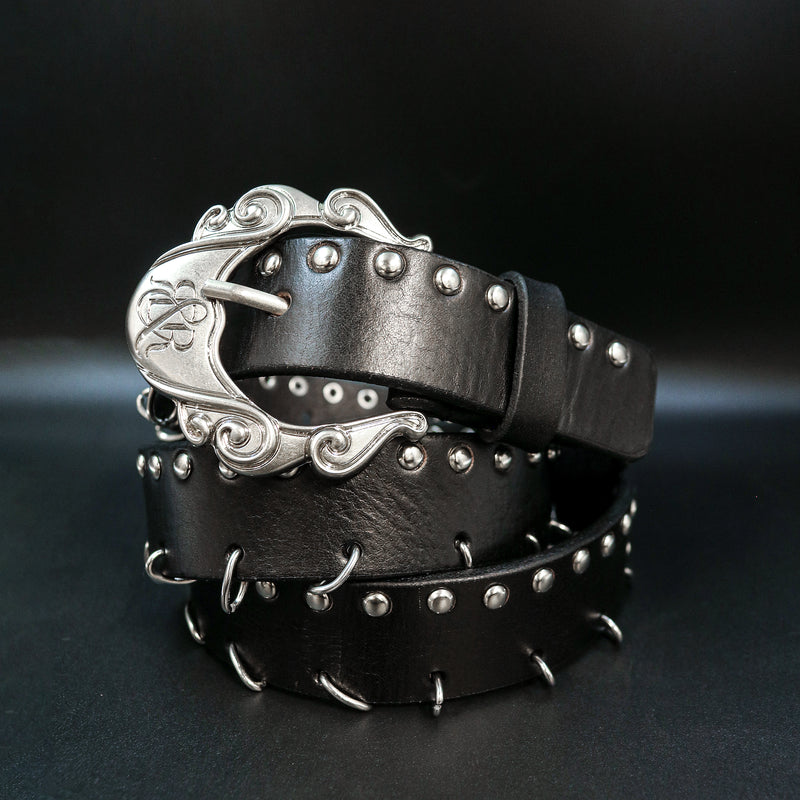 Studded Whipstitch Belt
