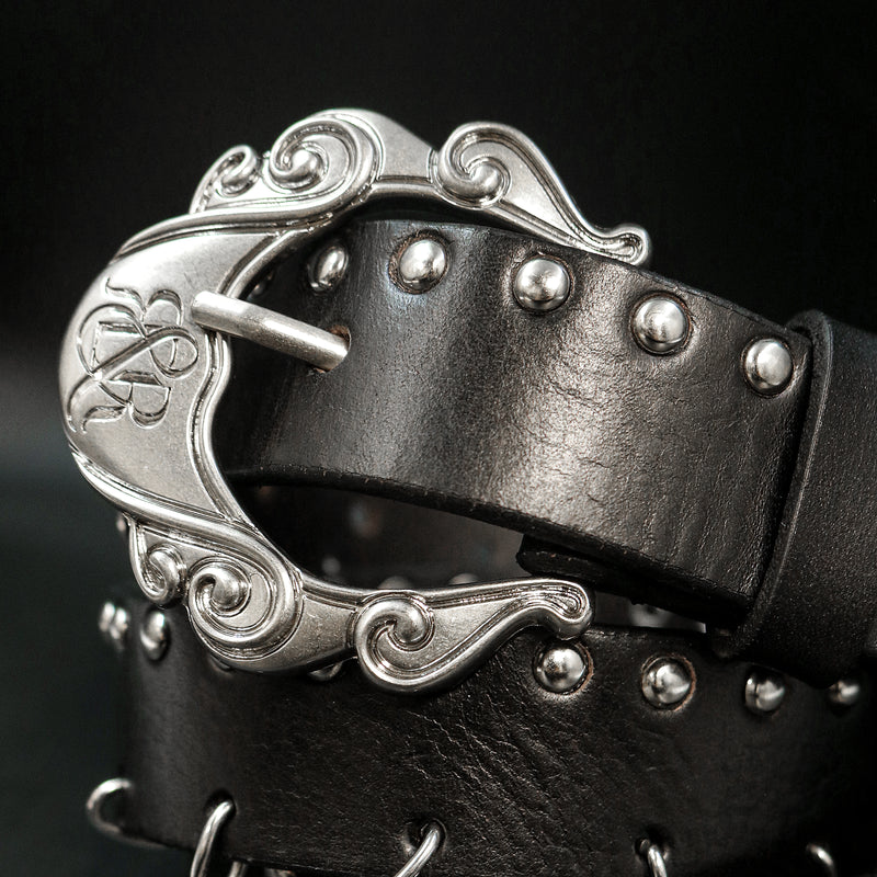 Studded Whipstitch Belt
