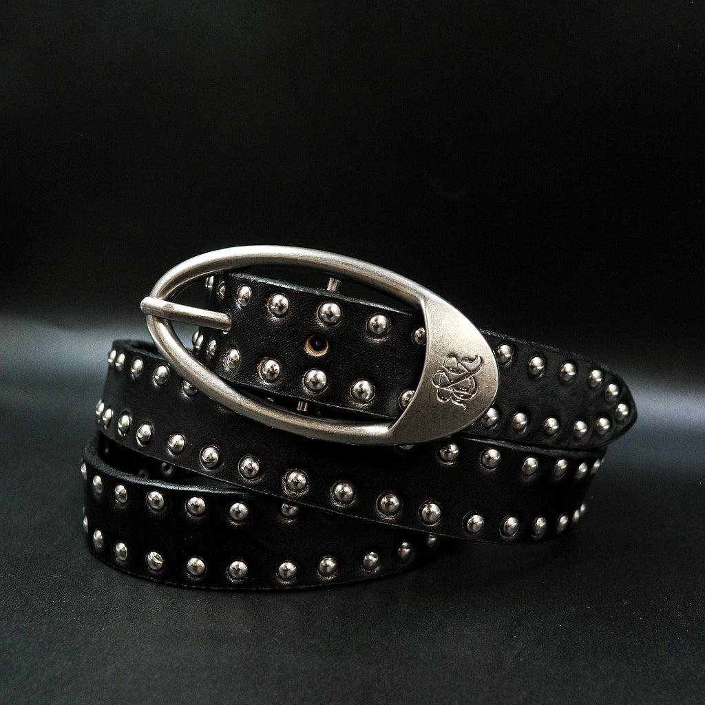 Studded Chain-Embellished Belt