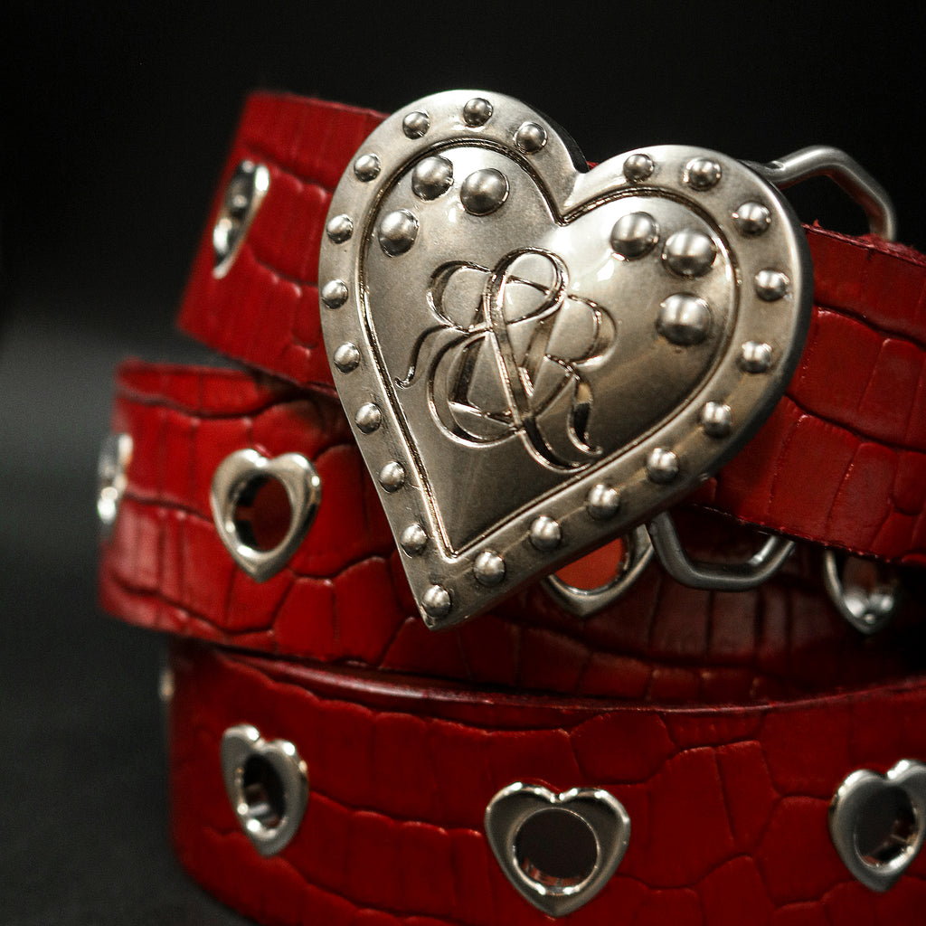 Heart Logo Eyelet Belt