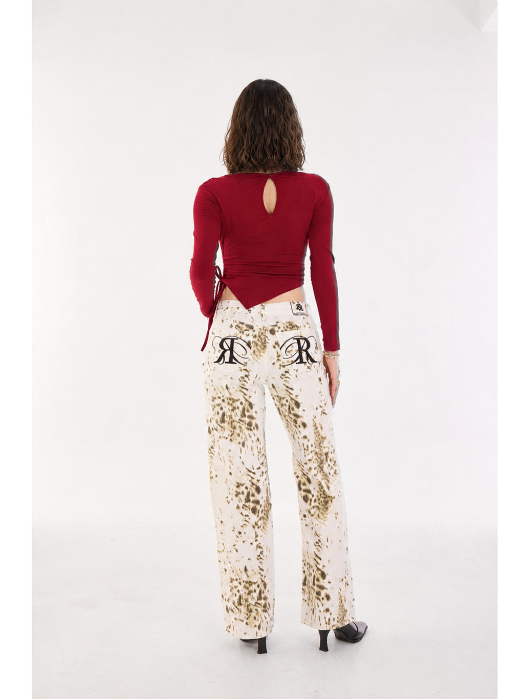 Kaia Logo Embroidered Straight Jean