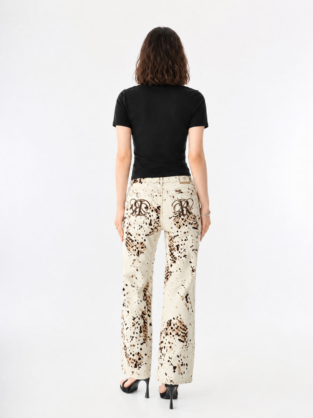 Kaia Logo Embroidered Straight Jean