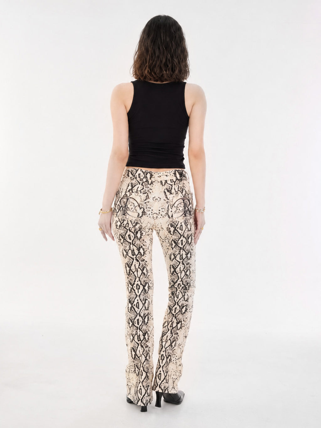 Fever Snakeskin Print Bootcut Jean