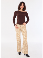 Kaia Cream Snakeskin Straight Jean