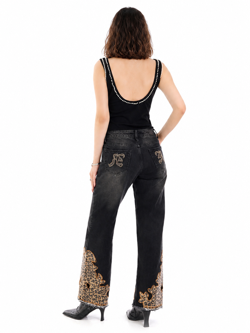 Kaia Frayed Hem Straight Jean
