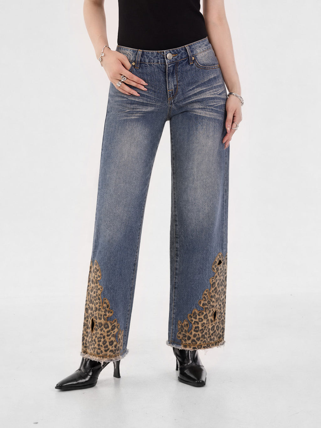 Kaia Paneled Straight Jean