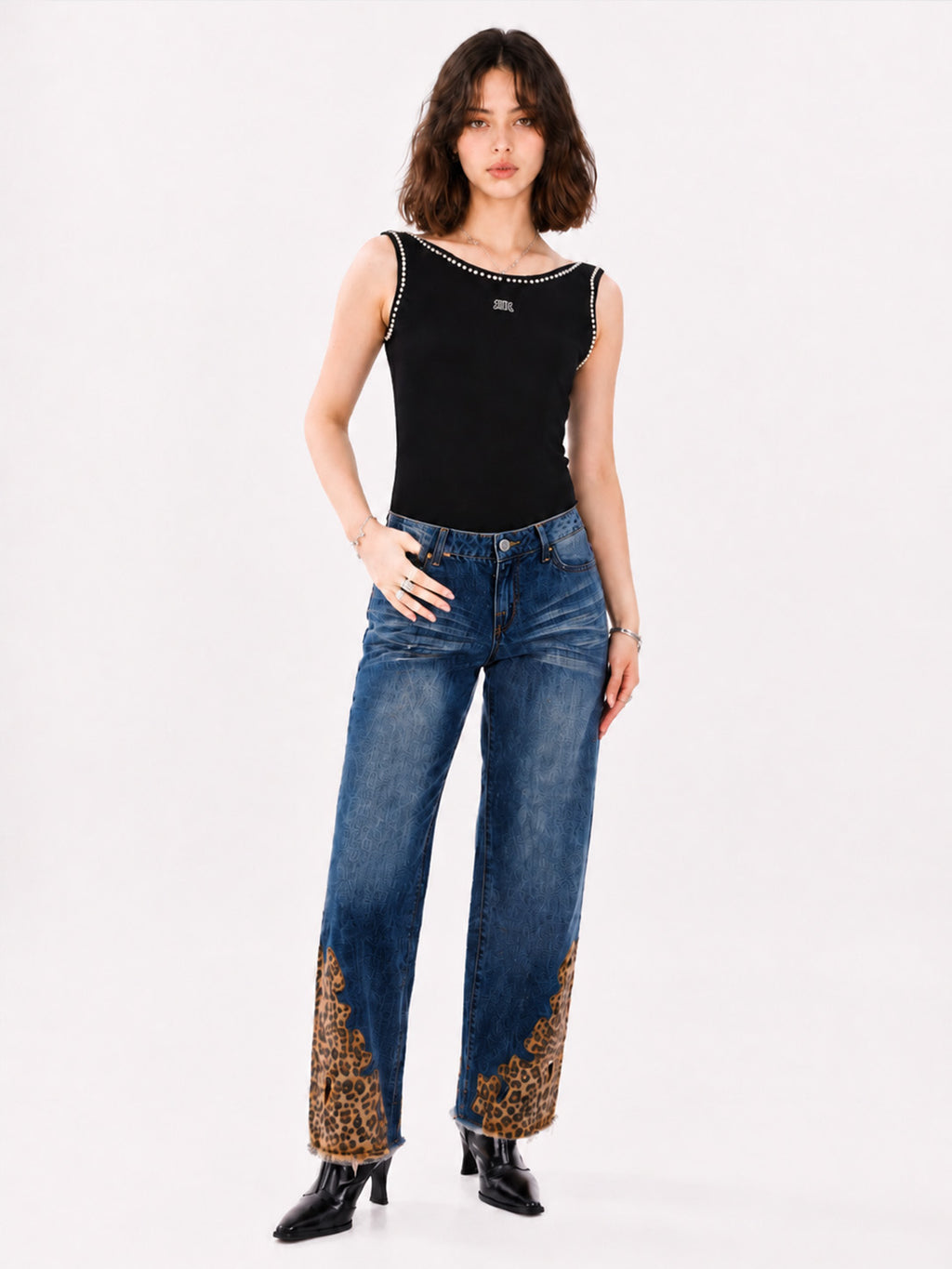 Kaia Paneled Straight Jean