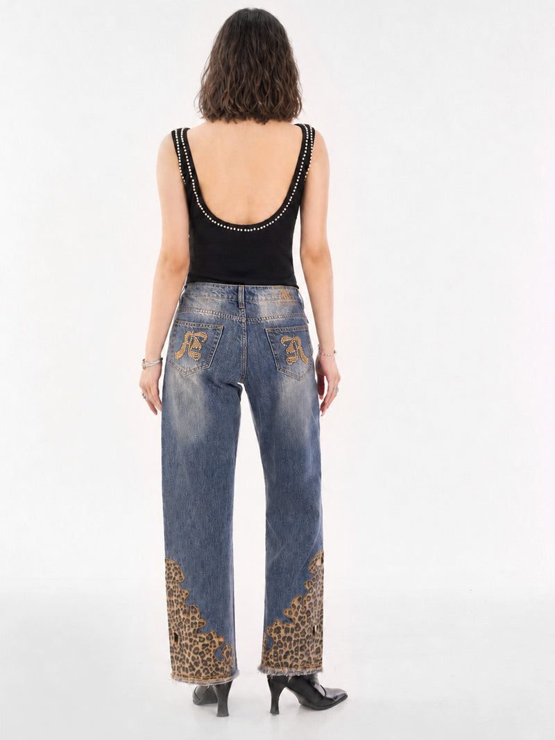 Kaia Paneled Straight Jean