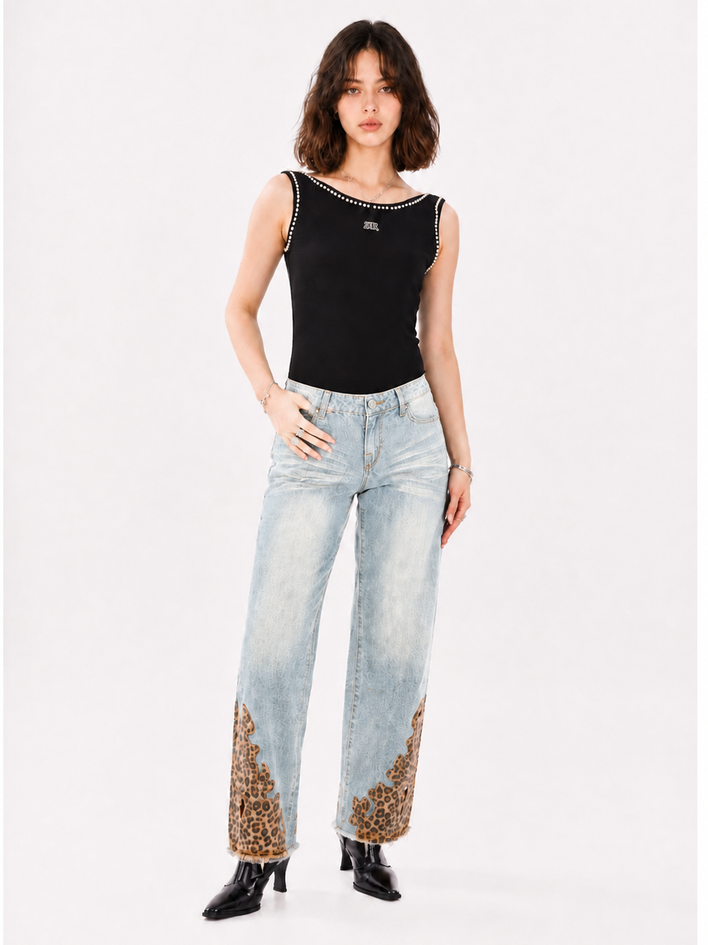 Kaia Paneled Straight Jean