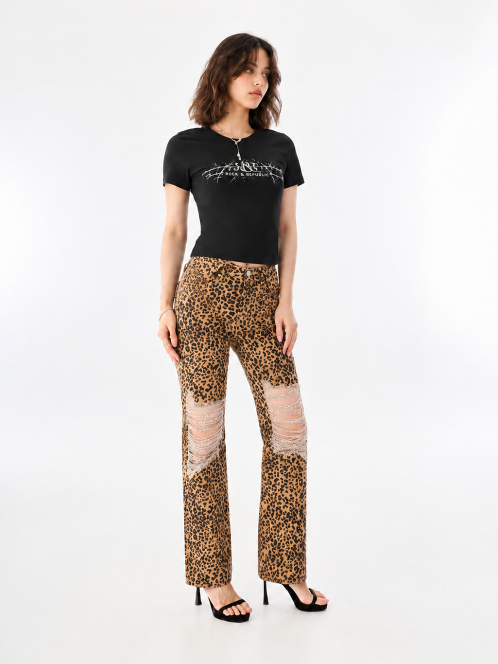 Karli Ripped Flare Jean
