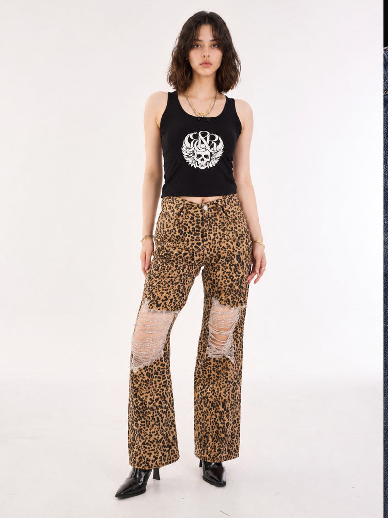 Karli Ripped Flare Jean