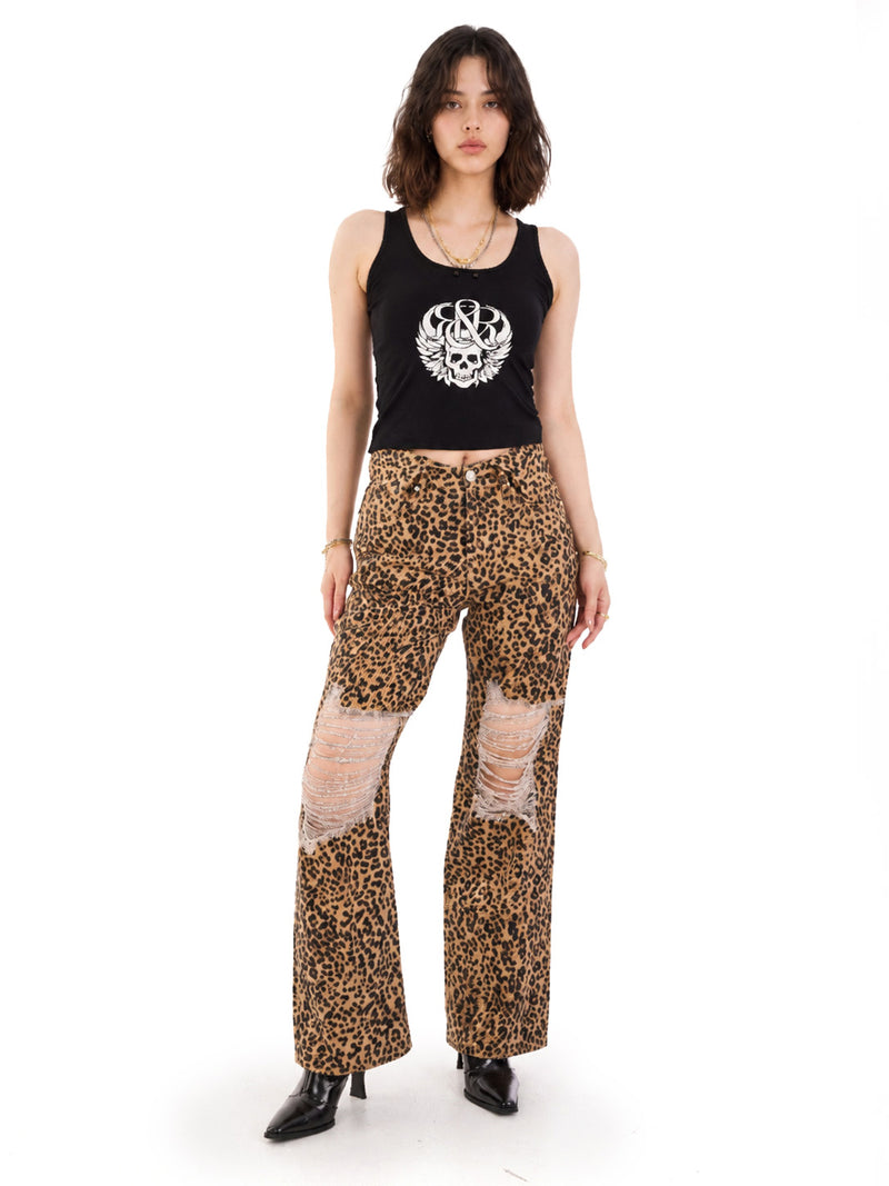 Karli Ripped Flare Jean