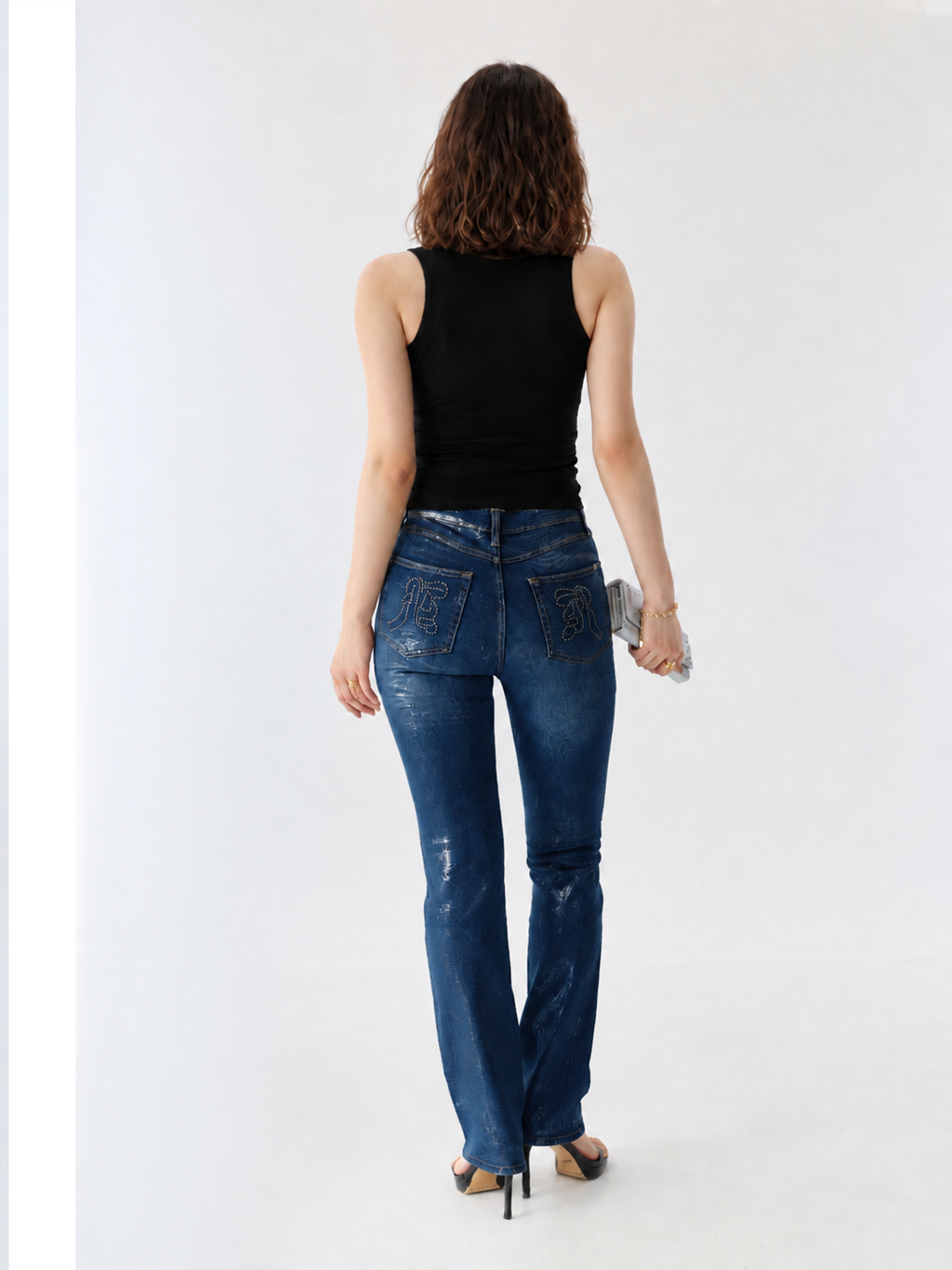Kaia Rhinestone R Straight Jean
