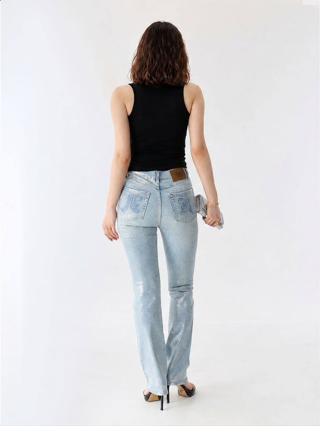 Kaia Rhinestone R Straight Jean