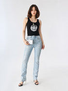 Kaia Rhinestone R Straight Jean