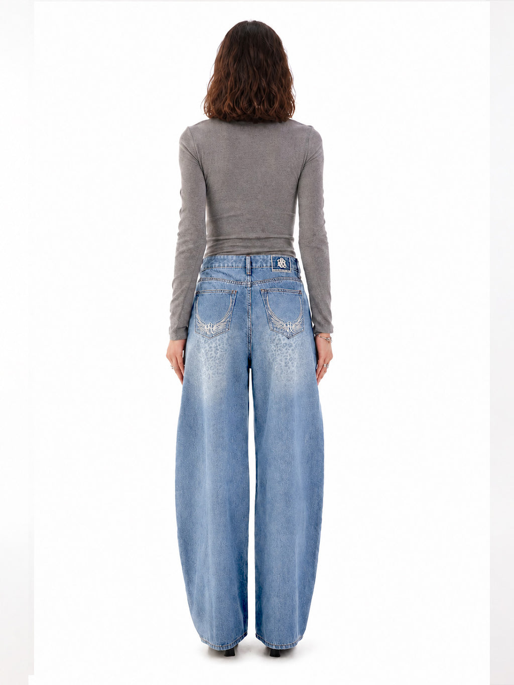 Kendall Leopard Fade Wide Leg Jean