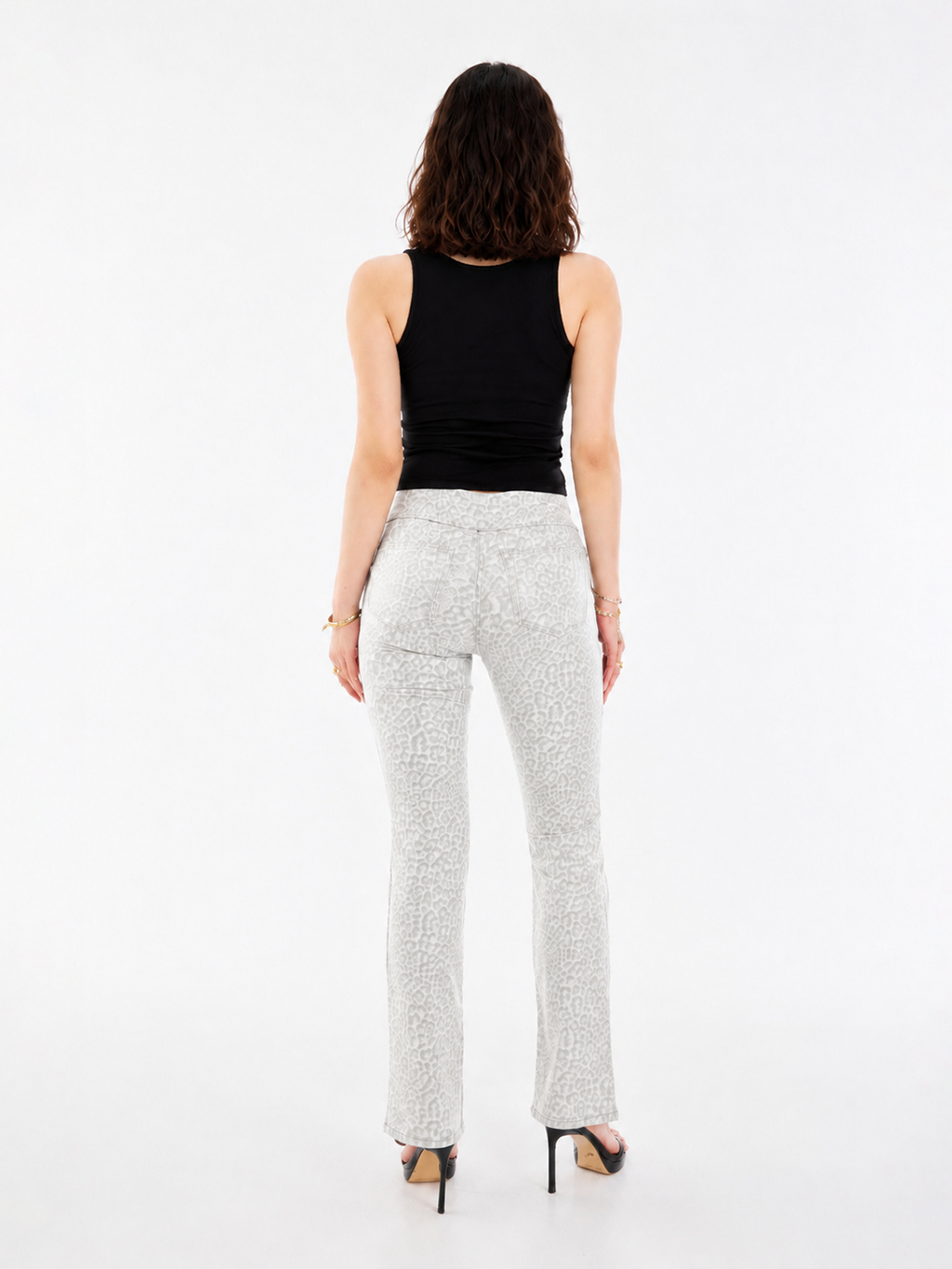 Fever Black Leopard Bootcut Jean