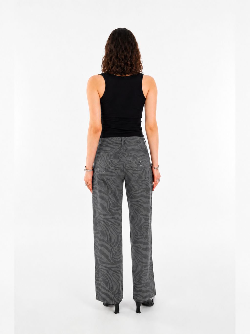Kaia Tonal Zebra Straight Jean