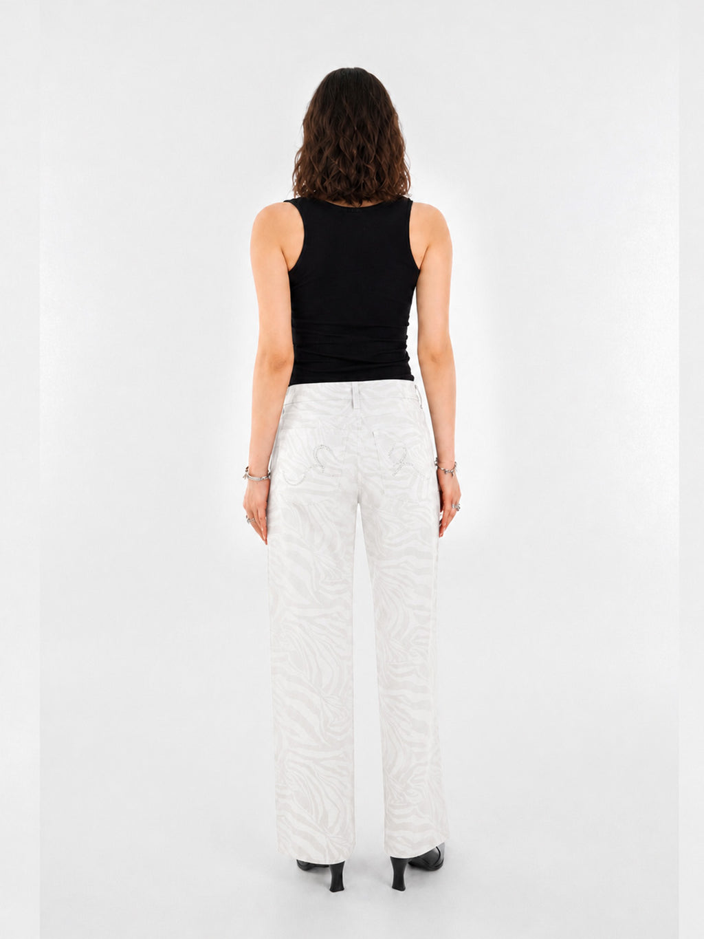 Kaia Tonal Zebra Straight Jean