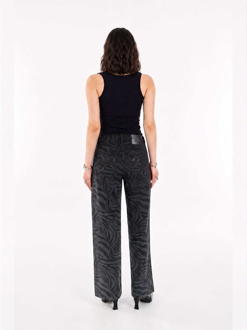 Kaia Tonal Zebra Straight Jean