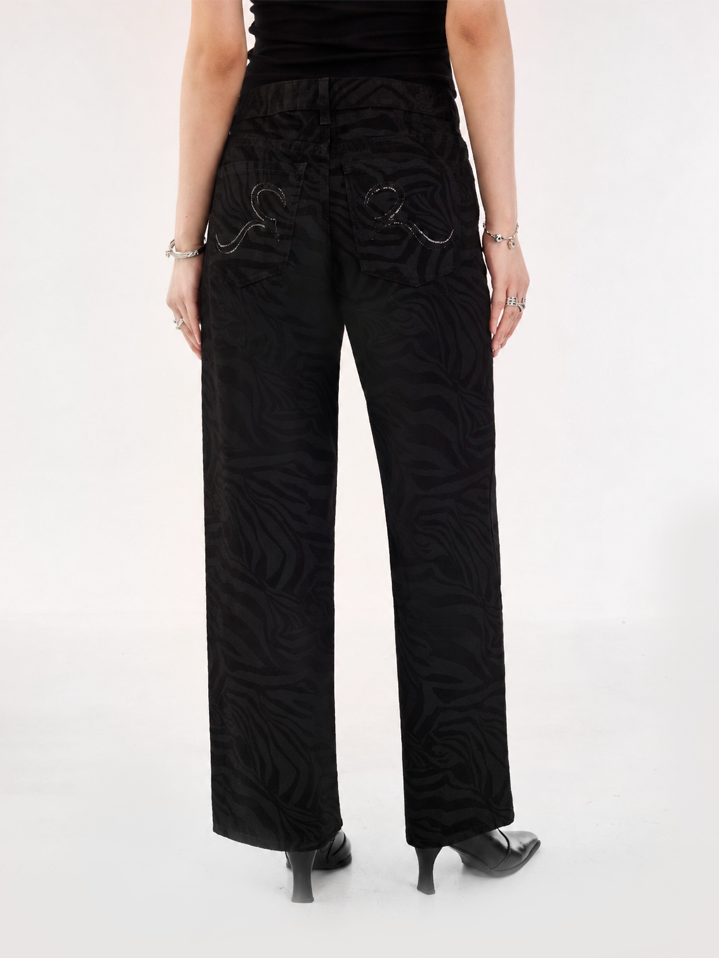 Kaia Tonal Zebra Straight Jean