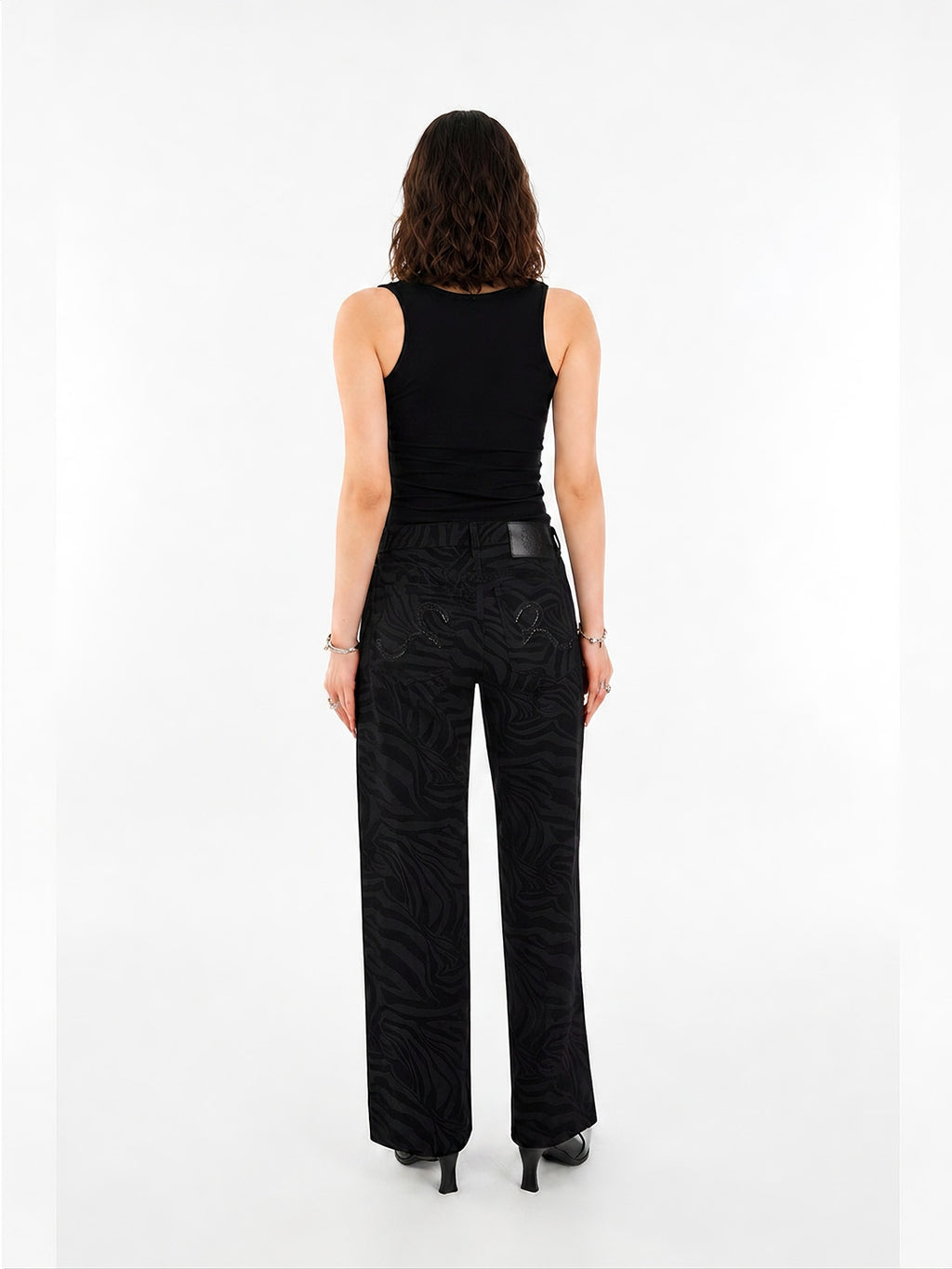 Kaia Tonal Zebra Straight Jean