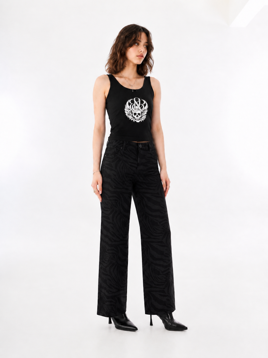 Kaia Tonal Zebra Straight Jean