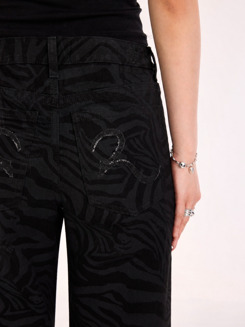 Kaia Tonal Zebra Straight Jean