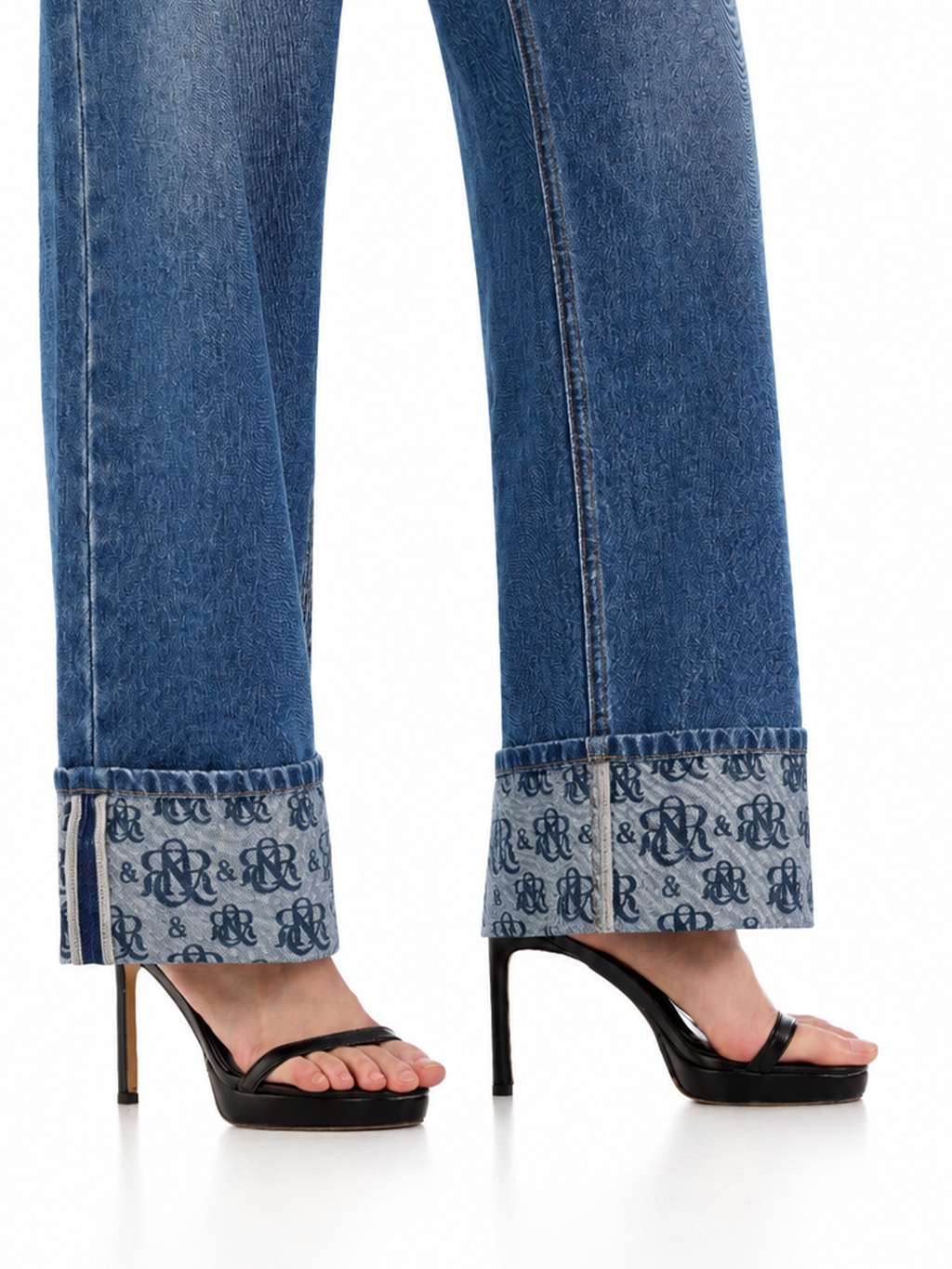 Kendall Leopard Hem Wide Leg Jean