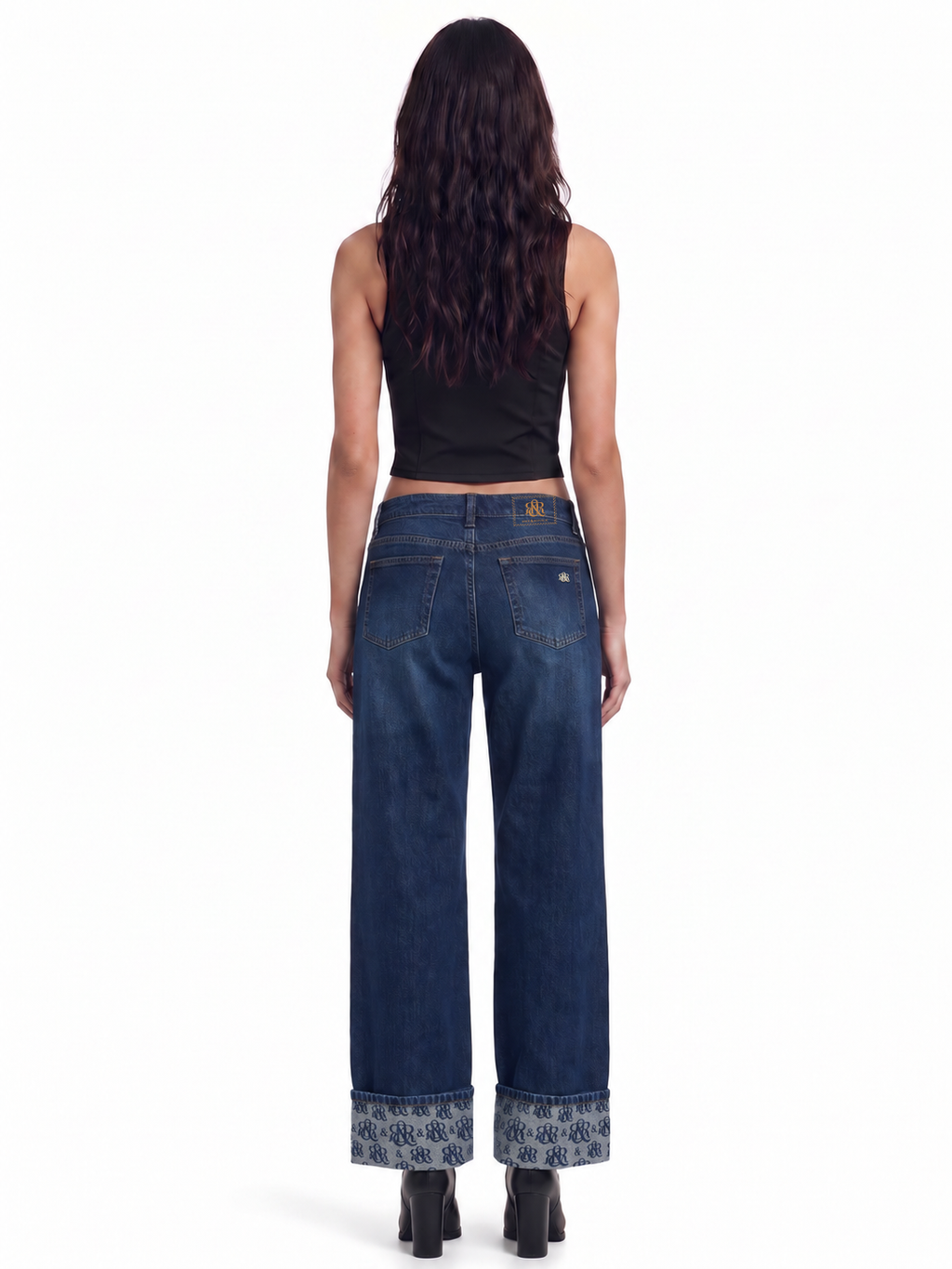 Kendall Leopard Hem Wide Leg Jean