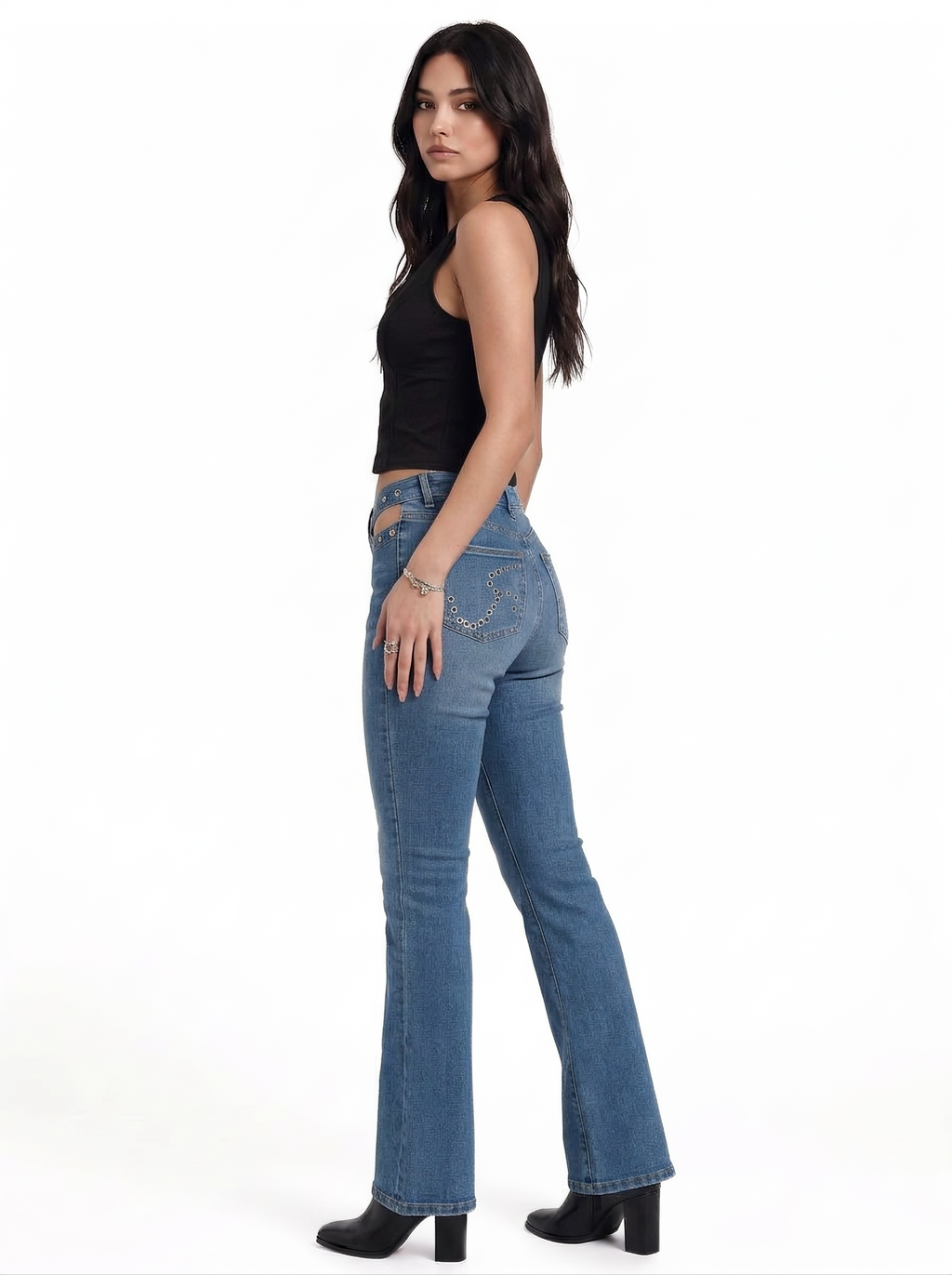 Fever Chain Trim Bootcut Jean