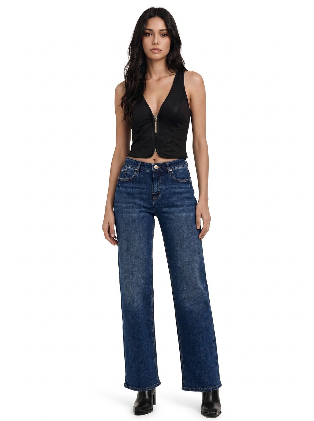 Kaia Tonal R Indigo Straight Jean