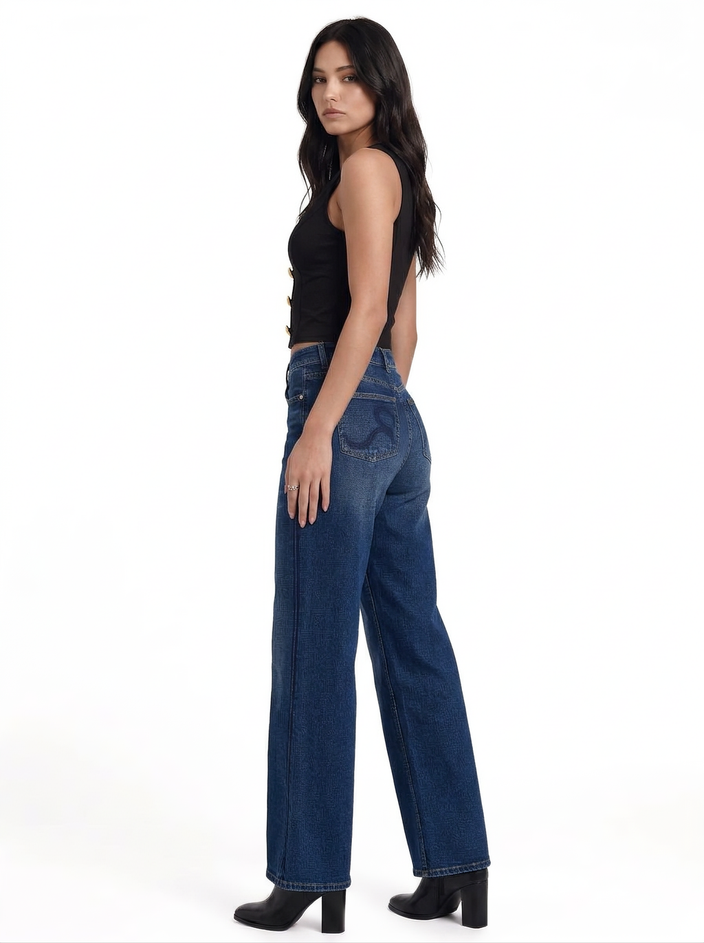 Kaia Tonal R Indigo Straight Jean