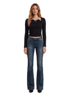 Asymmetric Wrap Fitted Top