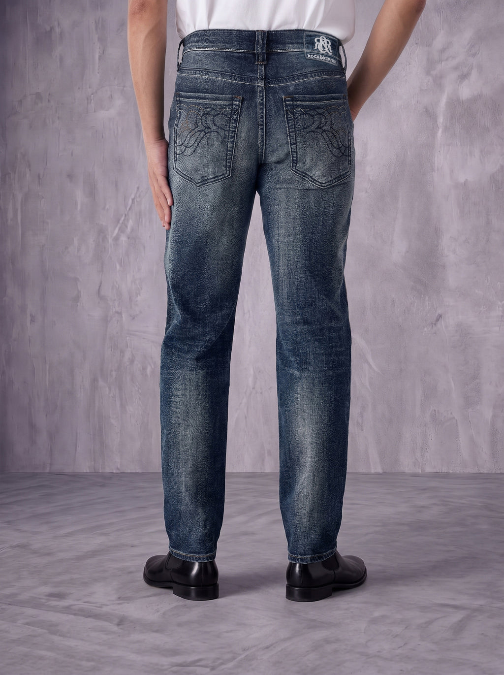 Neil Multi Wave R Stitch Slim Straight Jean